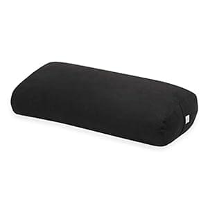 Gaiam Yoga Bolster – Long, Rectangular Meditation Pillow – Supportive Cushion for Restorative Yoga and Sitting on the Floor – Built-In Carrying Handle – Machine Washable Cover’